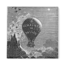 Frontispiece to 'Five Weeks in a Balloon' Magnets