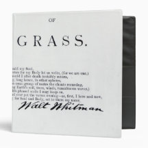 Frontispiece to 'Leaves of Grass' 3 Ring Binder