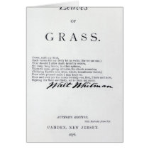 Frontispiece to 'Leaves of Grass' Greeting Card