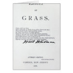 Frontispiece to 'Leaves of Grass' Greeting Card