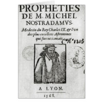 Frontispiece to 'Les Propheties de M. Michel Greeting Card