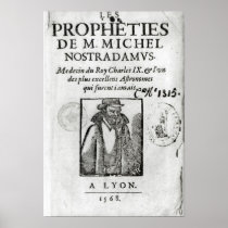 Frontispiece to 'Les Propheties de M. Michel Poster