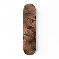 Frost-covered leaves skate decks