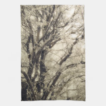 Frost covered Tree kitchen tea towel kitchen towels