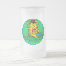 Frosted Beer Mug -dog gone fishing mugs