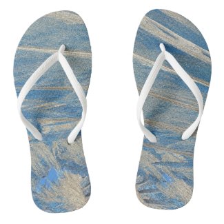 Frosted Blue Flip Flops