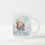 Frosted Christmas photo mug mugs