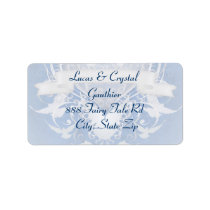 Frosted Fairy Tale Blue Wedding Address Label