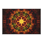 Frosted Forest Fire Stretched Canvas Print