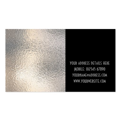 Frosted Glass Business Card (back side)