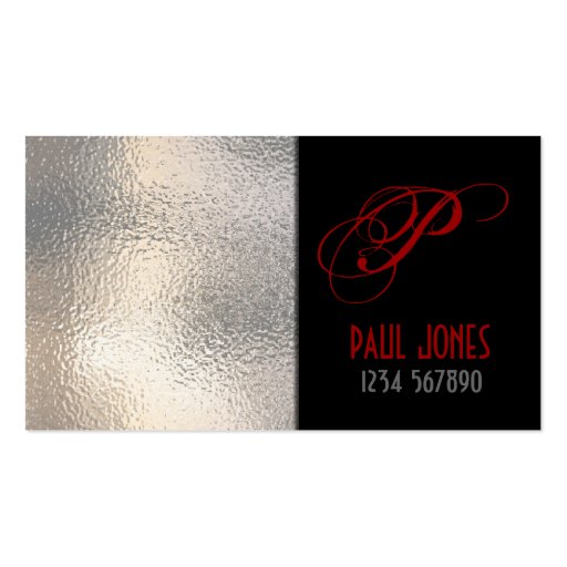 Frosted Glass Business Card (front side)
