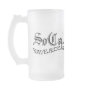 Frosted Glass Mug Double Logo
