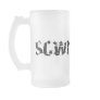 Frosted Glass Mug Double SCWR Logo