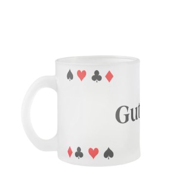 Frosted Glass POKER MUG by RanchLady