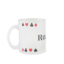 Frosted Glass POKER MUG by RanchLady Frosted Glass POKER MUG