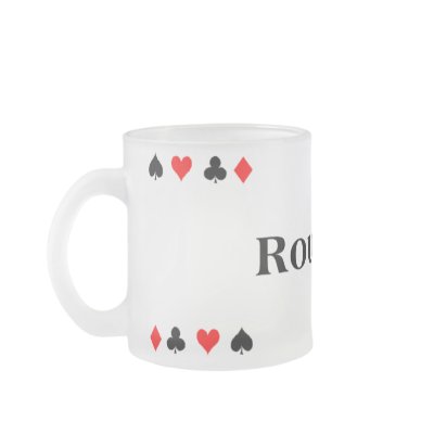 Frosted Glass POKER MUG by RanchLady