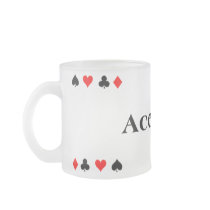 Frosted Glass POKER MUGS by RanchLady Frosted Glass POKER MUGS