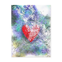 Frosted Heart postcards