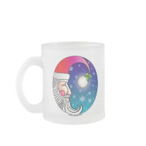 Frosted Mugs - Santa Moons by Happy_Holly_Daze Frosted Mugs - Santa Moons