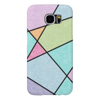 Frosted pastel abstract geometric design samsung galaxy s6 cases