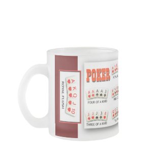 FROSTED POKER HAND MUG mug