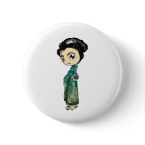 Frosted Spring Geisha buttons