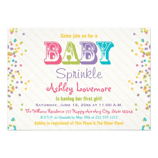 Frosting and Sprinkles Baby Sprinkle Invitation