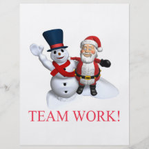 Frosty And Santa Personalized Flyer