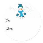 Frosty Blue - gift tag Sticker