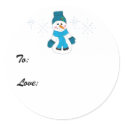 Frosty Blue - gift tag stickers