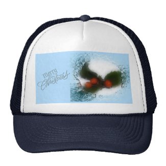 Frosty Blue Holly Mesh Hat