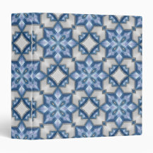 Frosty Blues 3 Ring Binder