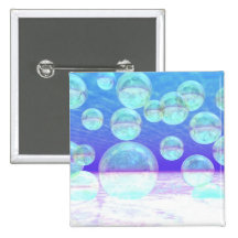 Frosty Clarity –- Azure Beauty & Indigo Depth Pinback Buttons