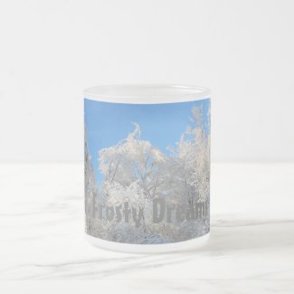 Frosty Dreams White Ice Trees Mug