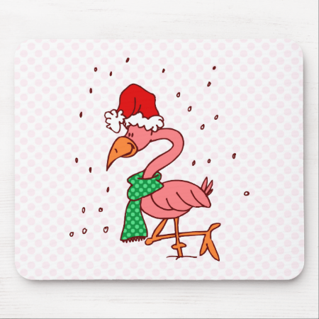 Frosty Flamingo Mouse Pads