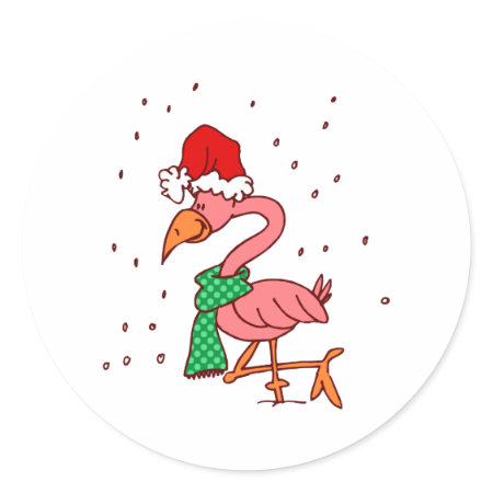 Frosty Flamingo Sticker