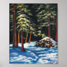 Frosty Hemlocks Print
