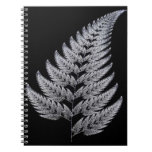 Frosty Metallic Fern Leaf Notebook notebooks