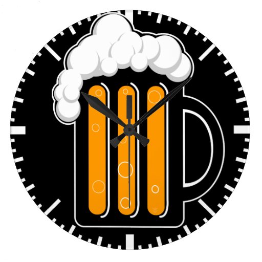 Frosty mug wall clock