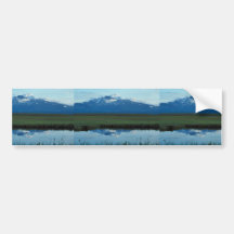 Frosty Peak with Reflection Bumper Sticker