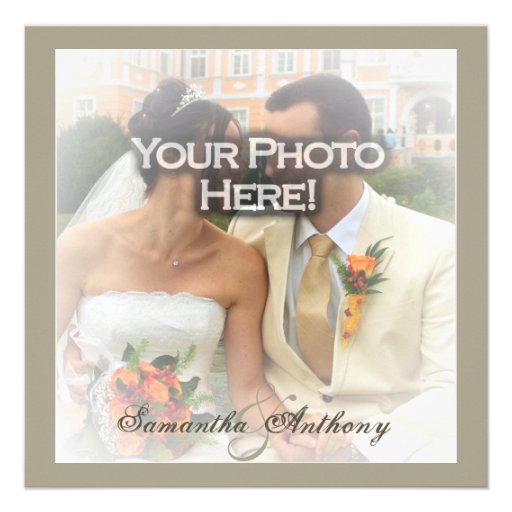 Frosty Photo Overlay Wedding Invitations