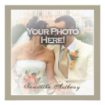 Frosty Photo Wedding Invitations