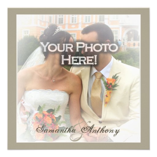Frosty Photo Wedding Invitations