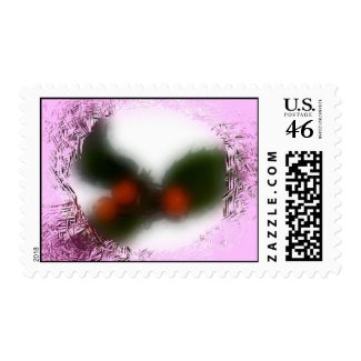 Frosty Pink Holly Stamps