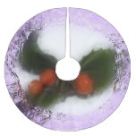 Frosty Purple Holly Brushed Polyester Tree Skirt
