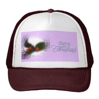 Frosty Purple Holly Hats