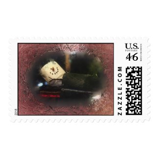 Frosty Red S'mores Snowman Postage