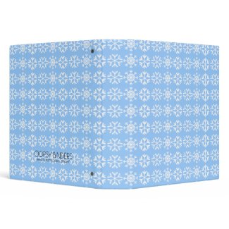 Frosty Snowflakes 3 Ring Binder