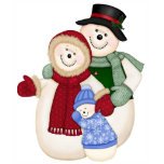 Frosty Snowman Family - Blue Tshirts