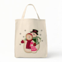 Frosty Snowman Family - Pink bags